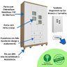 Quarto Bebê Completo Berço Americano Marquesa 3 em 1 Guarda Roupa 4 Portas Cômoda Uli 100% Mdf M - 6