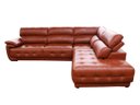 Ver imagem 3 de Sofá Retrátil e Reclinável de Couro Filipinas Canto com Chaise Direita 1,36 M - Conhaque com Brilho