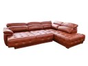 Ver imagem 4 de Sofá Retrátil e Reclinável de Couro Filipinas Canto com Chaise Direita 1,36 M - Conhaque com Brilho