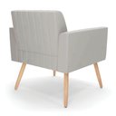 Ver imagem 5 de Kit 2 Poltronas Viena Gomada Veludo Pés Palito Natural - D’RossiCinza