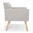Ver imagem 4 de Kit 2 Poltronas Viena Gomada Veludo Pés Palito Natural - D’RossiCinza