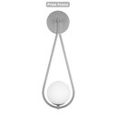Ver imagem 1 de Arandela Luminária Gota Globo 12 Cm Moderno Prata Fosco Bf Decor Arandela Gota Globo 12