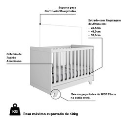 Berço Mini Cama Retrô  - 5