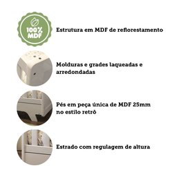 Berço Mini Cama Retrô  - 14
