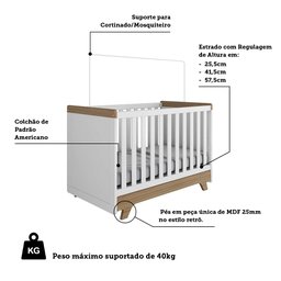 Berço Mini Cama Retrô  - 4