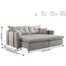 Sofa Cama e Reclinavel Lisboa 2,00m 03 Lugares Mola Ensacada Txr - 3