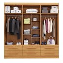 Ver imagem 3 de Guarda Roupa de Casal Majestic 6 Portas 6 Gavetas Freijó Batrol