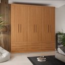 Ver imagem 2 de Guarda Roupa de Casal Majestic 6 Portas 6 Gavetas Freijó Batrol
