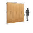 Ver imagem 7 de Guarda Roupa de Casal Majestic 6 Portas 6 Gavetas Freijó Batrol