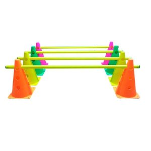 Kit Treinamento 3 Níveis 8 Cones 24cm 4 Tubos Funcional