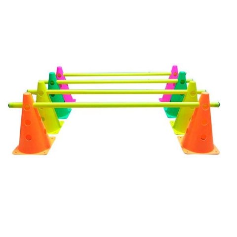 Kit Treinamento 3 Níveis 8 Cones 24cm 4 Tubos Funcional