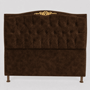Ver imagem 2 de Cabeceira Cama Casal King Greta 195cm Estofada Calacata Design Clássico