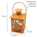 Ver imagem 6 de Lanterna Decorativa Quadrada em Metal e Vidro 15cmx7,5cm Isadora Design
