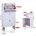 Ver mais imagens de Kit Quarto 2 Mesas Cabeceira Nicho Prateleira Sapateira Vertical Organizadora 18 Pares Calçados-rpm