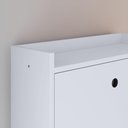 Ver imagem 3 de Kit Quarto 2 Mesas Cabeceira Nicho Prateleira Sapateira Vertical Organizadora 18 Pares Calçados-rpm