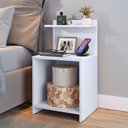 Ver imagem 5 de Kit Quarto 2 Mesas Cabeceira Nicho Prateleira Sapateira Vertical Organizadora 18 Pares Calçados-rpm