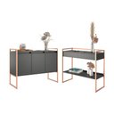 Ver imagem 1 de Kit Buffet e Aparador Industral Plis - Preto e Cobre Preto e Cobre