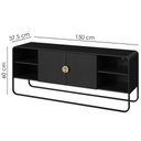 Ver imagem 3 de Rack Bancada Organica Tv 55 Polegadas 150 Cm 28070 Artesano Nero Preto
