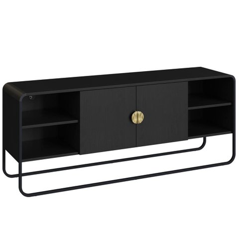 Rack Bancada Organica Tv 55 Polegadas 150 Cm 28070 Artesano Nero Preto