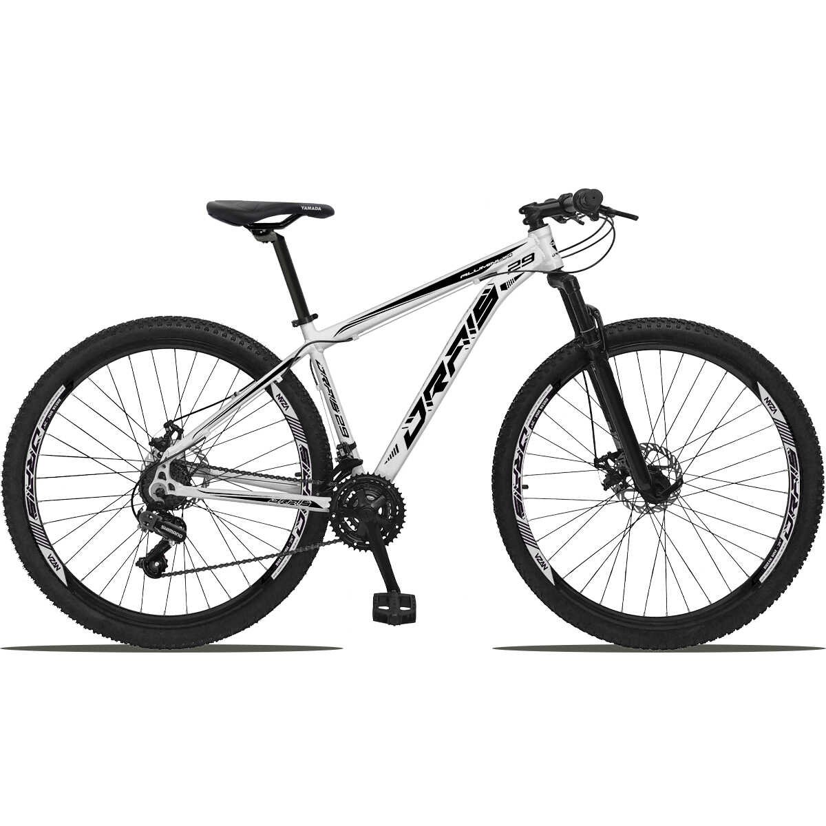 Bicicleta 29 Drais Color 24V Aro 29 Câmbios Shimano Freio a Disco MTB Aluminio - Cinza+Azul - 21 - 6