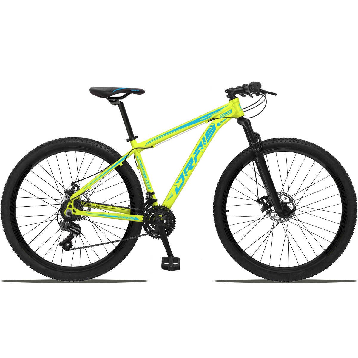 Bicicleta 29 Drais Color 24V Aro 29 Câmbios Shimano Freio a Disco MTB Aluminio - Cinza+Azul - 21 - 3