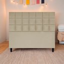 Ver imagem 2 de Cabeceira Decorativa Florem para Cama de Casal 140 Cm Nude, Suede
