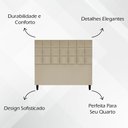Ver imagem 4 de Cabeceira Decorativa Florem para Cama de Casal 140 Cm Nude, Suede