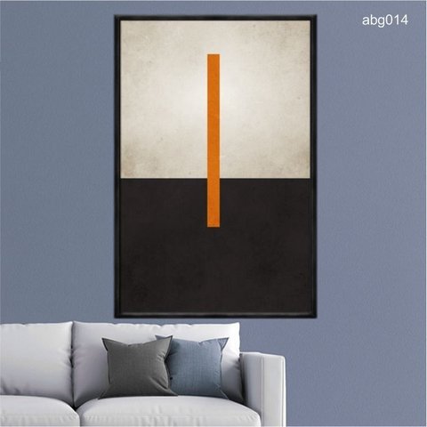 Quadro Decorativo - Arte Abstrata Moderna Laranja Abg014 Vidro com Impressão Uv - 60x40cm