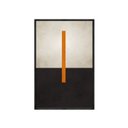 Ver imagem 2 de Quadro Decorativo - Arte Abstrata Moderna Laranja Abg014 Vidro com Impressão Uv - 60x40cm