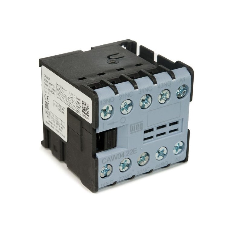 Mini Contator Az Caw042200V25 6A 220Vac 2Na+2Nf Azul Weg
