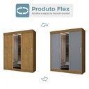 Ver imagem 5 de Guarda-roupa Casal Paris 3 Portas 2 Gavetas com Espelho Flex Nature/cinza - J&a Móveis