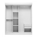 Ver imagem 3 de Guarda-roupa Casal Paris 3 Portas 2 Gavetas com Espelho Flex Nature/cinza - J&a Móveis