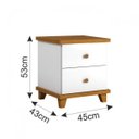 Ver imagem 3 de Mesa de Cabeceira Infantil 2 Gavetas Hugs Móveis Serpil