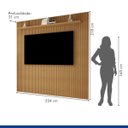 Ver imagem 4 de Painel Home Suspenso Frisado Curitba Tv até 75° 224 Cm - Valdemóveis:cinamomo / Off White