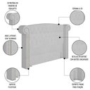 Ver imagem 5 de Cabeceira Cama Box Queen 160cm Provença e Recamier Veneto P02 Bouclé Branco - Mpozenato
