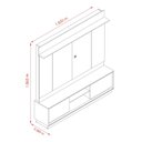 Ver imagem 2 de Painel Rack de Tv Siena Moderno 183,5cm com Rodizios Eras 956 Madetec