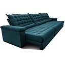Ver mais imagens de Sofá Retrátil e Reclinável 3,85m Molas Ensacadas Cama Inbox Big Space com Bordado 3d Velusoft