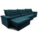 Ver imagem 7 de Sofá Retrátil e Reclinável 3,85m Molas Ensacadas Cama Inbox Big Space com Bordado 3d Velusoft