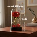Ver imagem 7 de Kit 2 Rosa na Cúpula Led Luminária Redoma Encantada Rosa