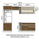 Ver imagem 4 de Armário de Cozinha Completa 270cm Branco/Rustic/Crema Jade Madesa 08