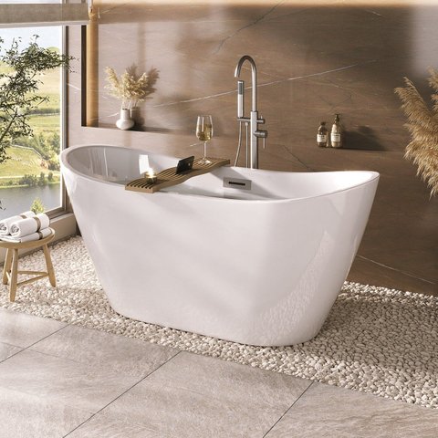 Banheira de Imersão 150cmx75cm Mavie Ouro Fino Branco