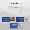 Ver imagem 5 de Banheira de Imersão 150CMX75CM Mavie Ouro Fino Branco