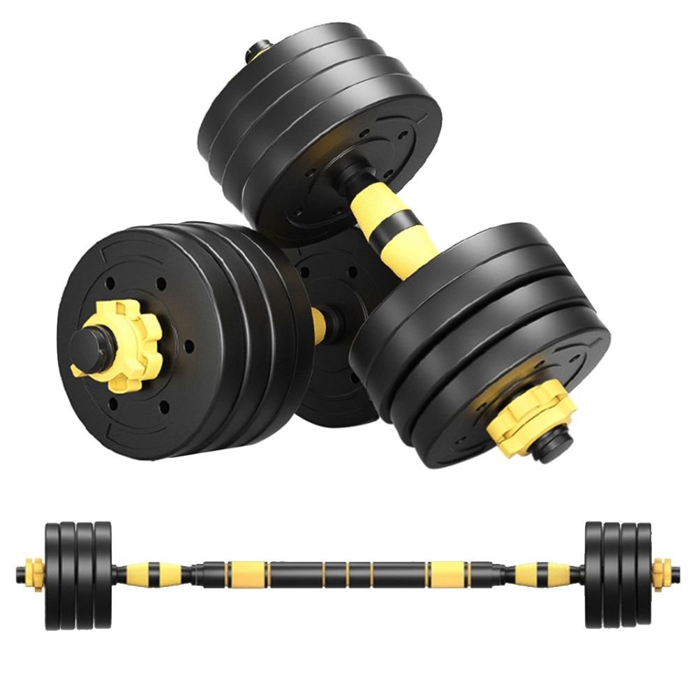 Kit Musculação 3 em 1 Bonafit Amarelo e Preto 20kg - 1