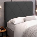 Ver imagem 5 de Cabeceira Cama Box Casal Mel 140cm com Frame Suede Cinza - Desk Design
