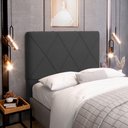 Ver imagem 3 de Cabeceira Cama Box Casal Mel 140cm com Frame Suede Cinza - Desk Design