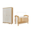 Ver imagem 2 de Quarto de Bebê com Guarda-Roupa 4 Portas e Berço Minicama 100% MDF Nina Espresso Móveis