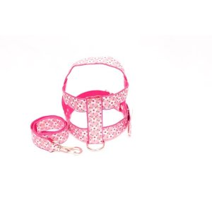 Kit Guia com peitoral 40mm rosa tamanho 11 (82 cm a 103 cm)