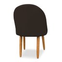 Ver imagem 4 de Kit 04 Cadeiras Decorativa Estofada Para Sala Recepção Cozinha Lua Star Veludo Marrom Do Lar Móveis