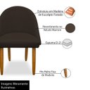 Ver imagem 2 de Kit 04 Cadeiras Decorativa Estofada Para Sala Recepção Cozinha Lua Star Veludo Marrom Do Lar Móveis