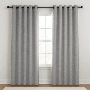 Cortina para Quarto Blackout em Tecido Linho 300x220cm 100% Bloqueio de Luz Cinza